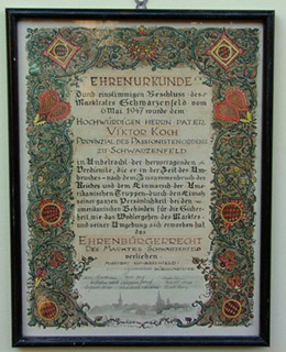 The Fr. Viktor Gallery: The Ehrenbürger (Honorary citizen)