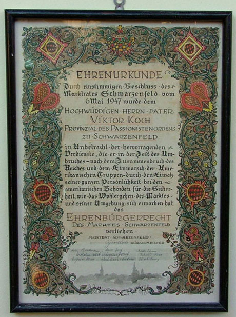 The Fr. Viktor Gallery: The Ehrenbürger (Honorary citizen)